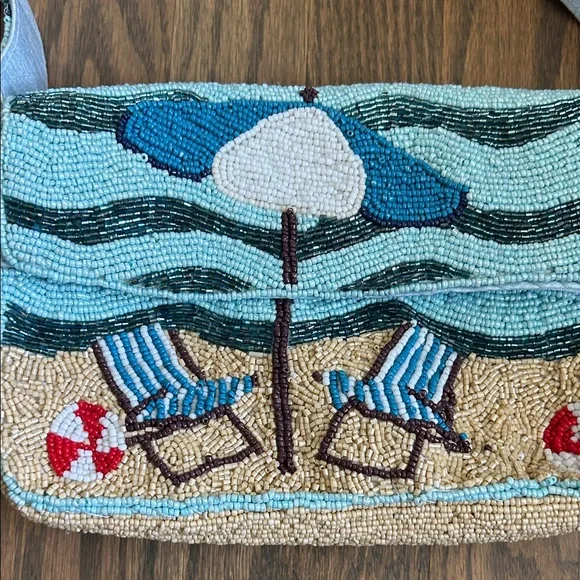 Beach-Themed Beaded Shoulder Bag Price Firm - Picture 2 of 8
